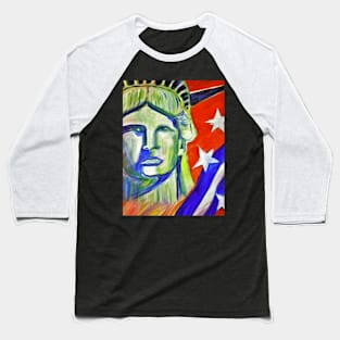 Lady Liberty - Shades of Max Baseball T-Shirt